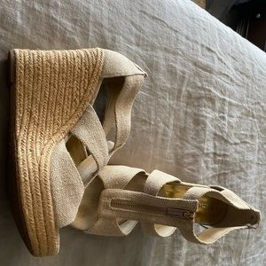 Michael Kors canvas wedges. Size 9 women’s